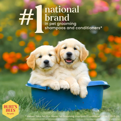 Puppies Natural Tearless 2 in 1 Shampoo and Conditioner | Made with Buttermilk and Linseed Oil | Best Tearless Puppy Shampoo for Gentle Skin and Coat | Made in USA, 16 Oz